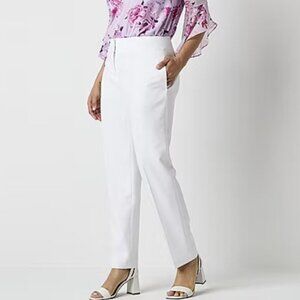 Black Label by Evan-Picone white slacks/trousers, lined,  pockets, size 8
